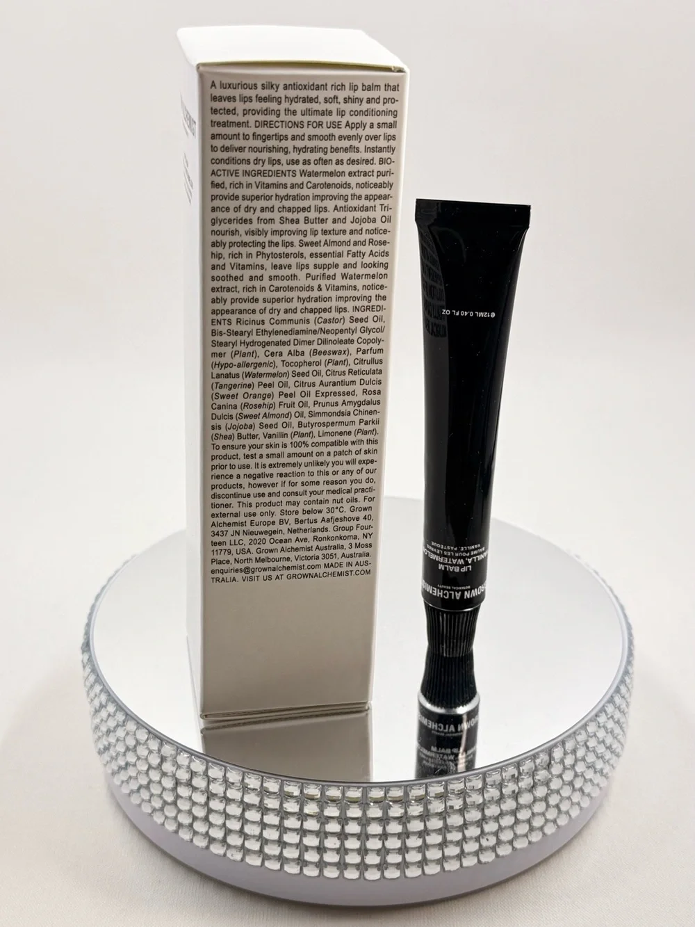 Grown Alchemist Vanilla & Watermelon Lip Balm — Black